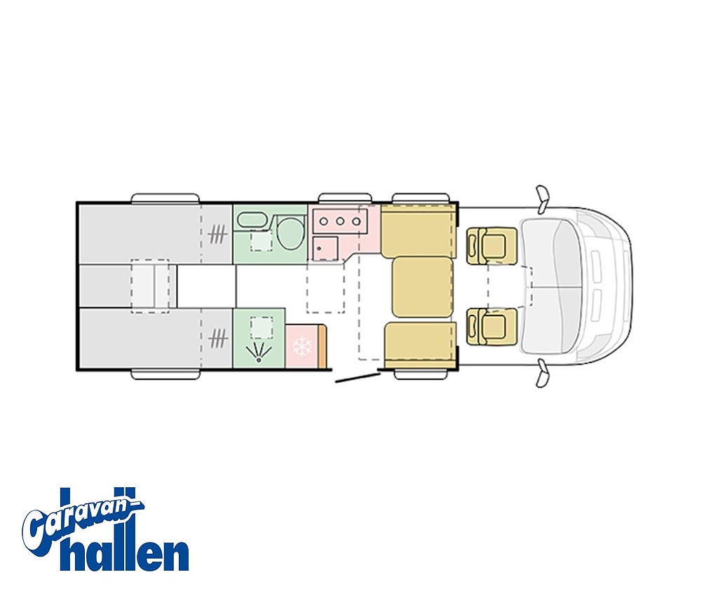 Adria Matrix Supreme 670 DL (AC/Cykleställ/Gasolugn/180hk)