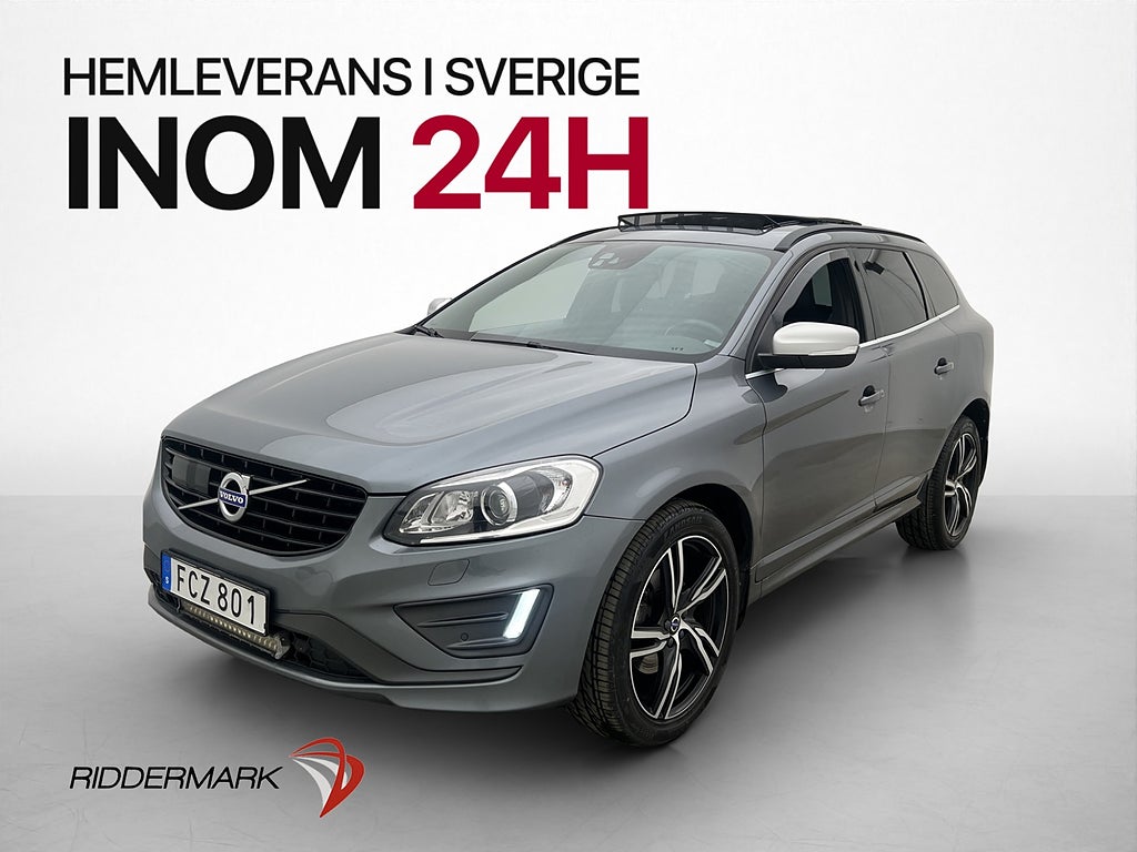 Volvo XC60 D4 AWD R-Design Pano B-Kamera Drag D-Värmare Navi