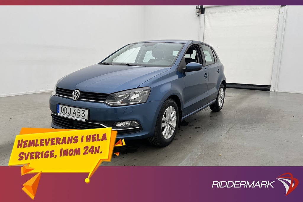 Volkswagen Polo TSI 90hk Bluetooth 0,47l/mil Låg-Årsskatt