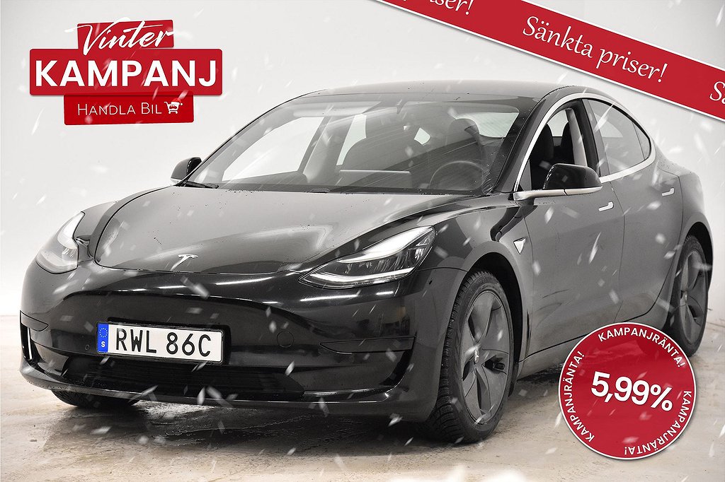 Tesla Model 3 Standard Range Plus FSD Pano Drag Moms 258hk