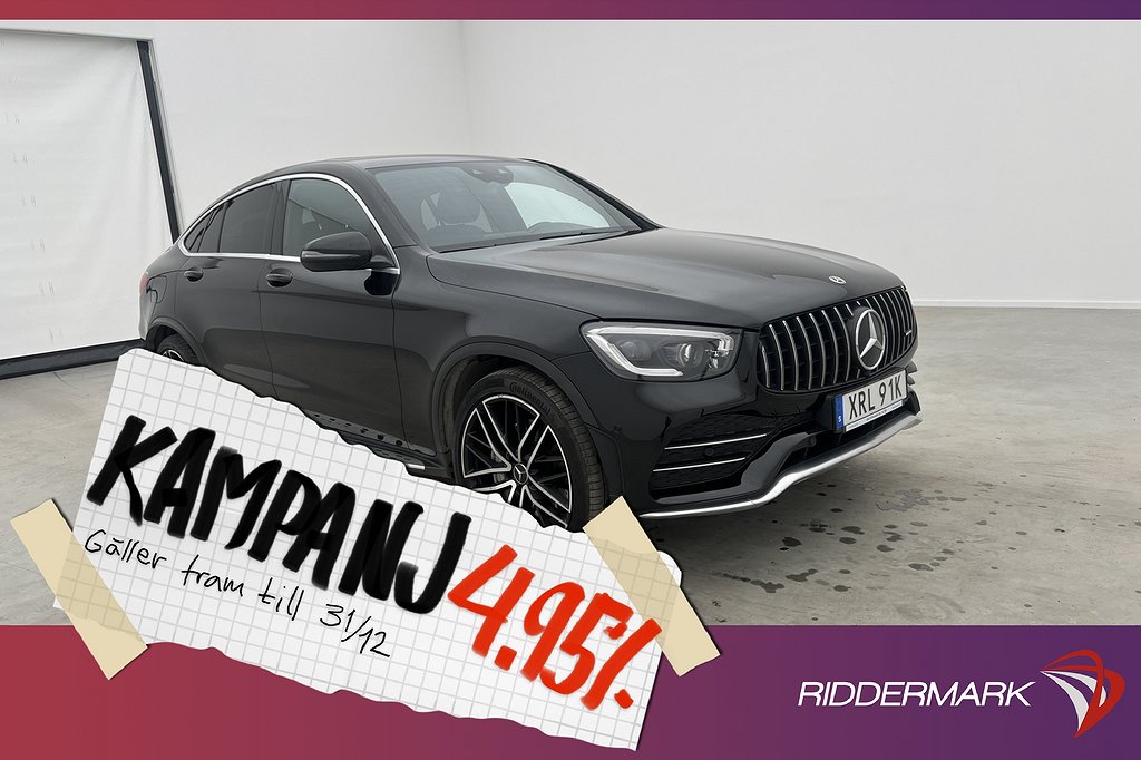 Mercedes-Benz GLC 43 Coupe AMG Pano Burm T-lucka 4,95% Ränta