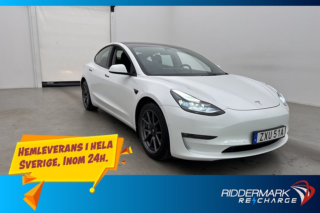 Tesla Model 3 Long Range AWD Autopilot Dragkrok Svensksåld