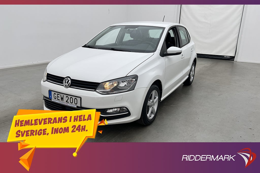Volkswagen Polo 1.0 TSI 90hk Bluetooth Låg-Skatt 0.47l/mil
