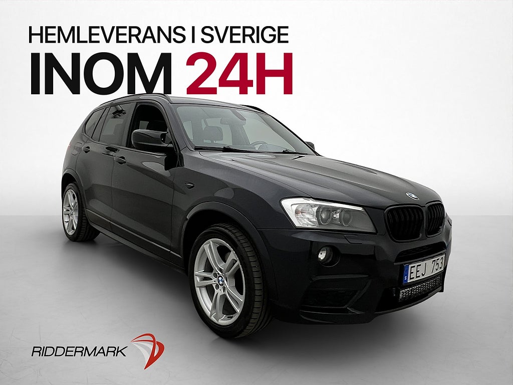 BMW X3 xDrive30d M-Sport Dragkrok Pano Kamera Skinn