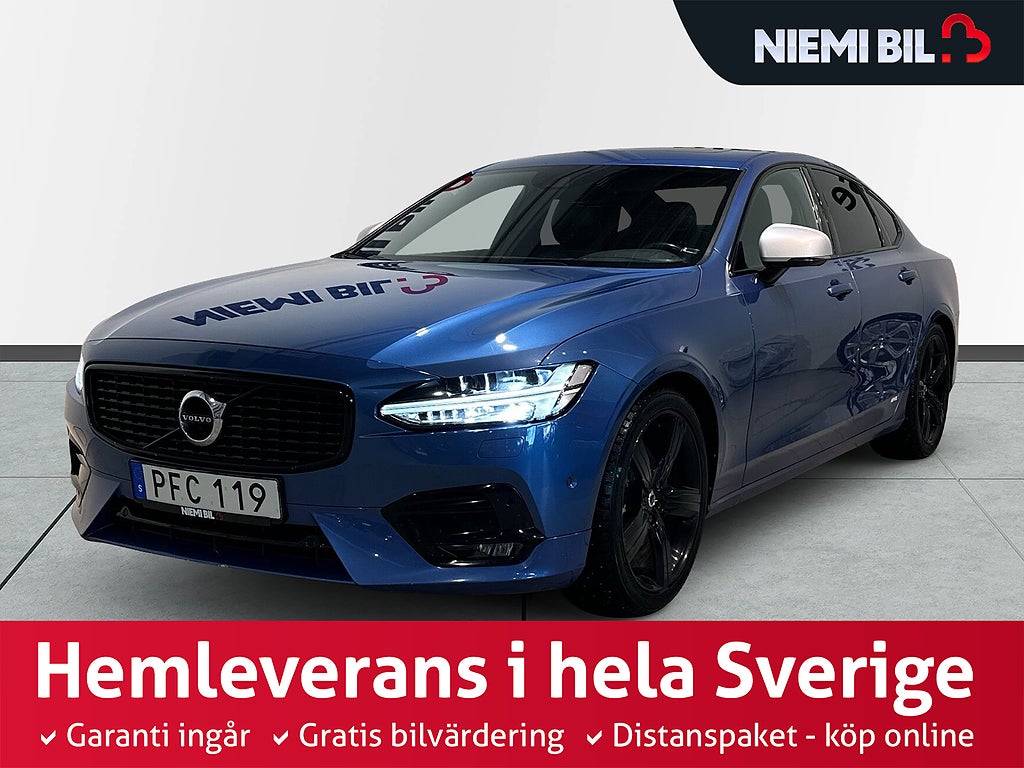 Volvo S90 D4 AWD R-Design HuD GPS Pvärm Pano S/V-hjul