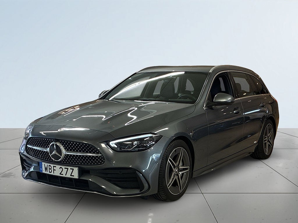 Mercedes-Benz C200 200 T AMG Line MOMS Dragkrok Bkamera Burmester-ljud S&V