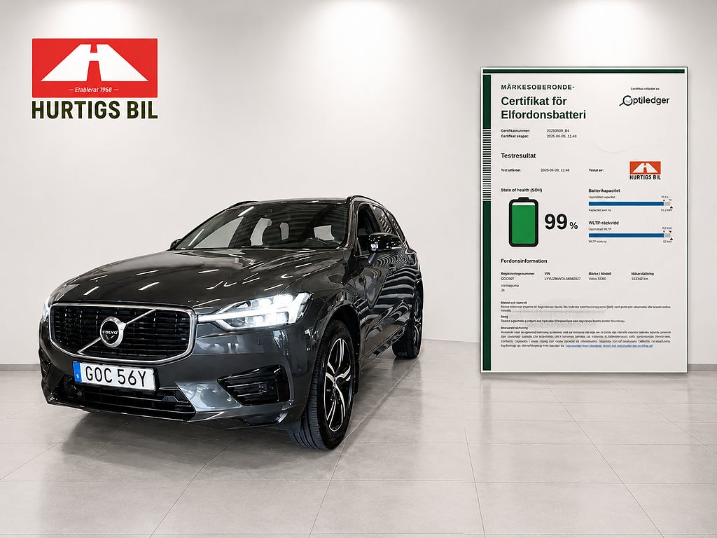 Volvo XC60 T8 Twin Engine AWD R-Design Pano Drag HUD