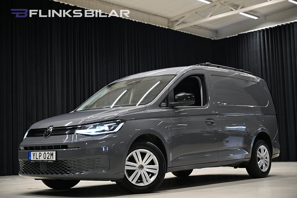 Volkswagen Caddy Maxi TDI 102HK Nedlackad|LED|Drag|Värmare|PDC|Lågmil|Moms