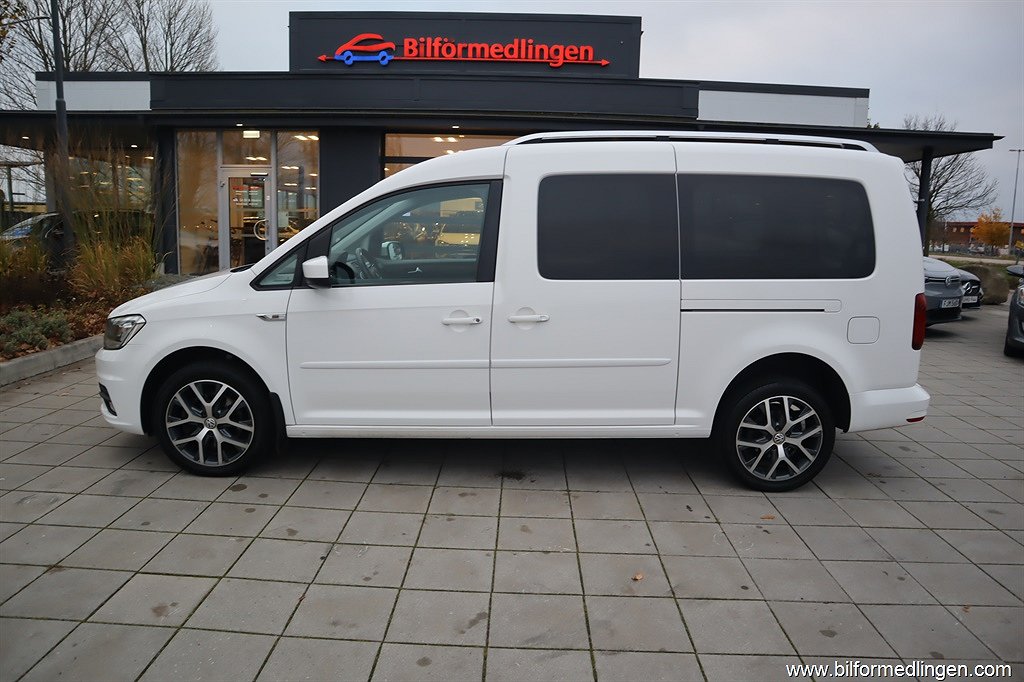 Volkswagen Caddy MPV Maxi 2.0 TDI 4MOTION 150hk Aut 7 sit Drag Svensksåld 1 Ägare