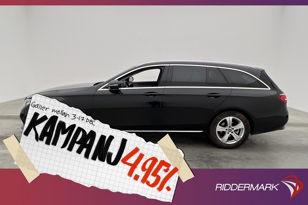 Mercedes-Benz E 220 d 194hk 4M D-Värm 1 Brukare 4,95% Ränta