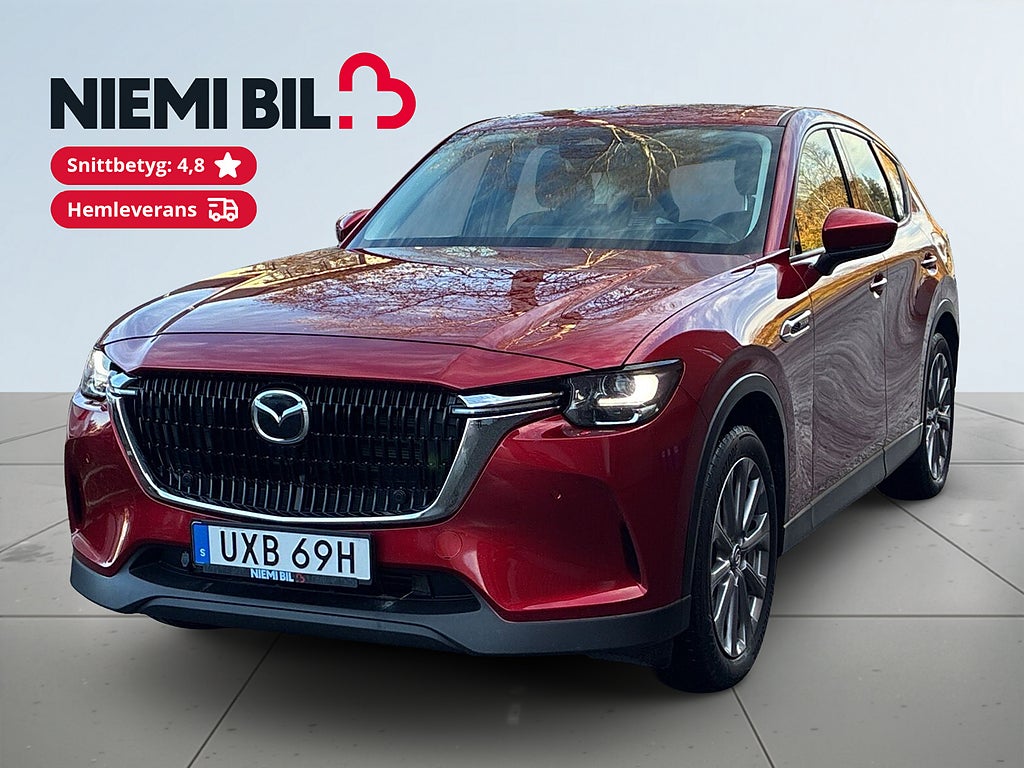 Mazda CX-60 PHEV 10-Årsgaranti/HuD/Drag/SoV-Däck/Rattvärm/Kamera