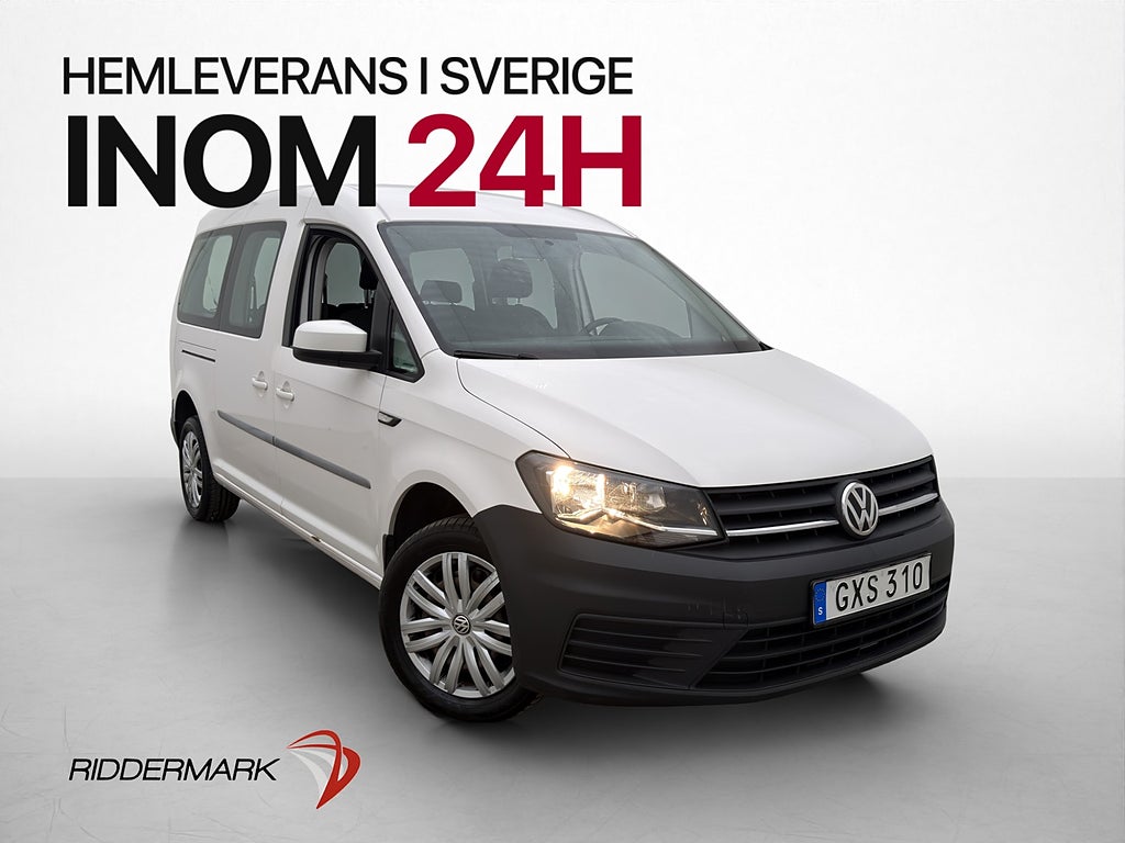 Volkswagen Caddy Maxi Life 5-Sits Dragkrok Farthållare Moms