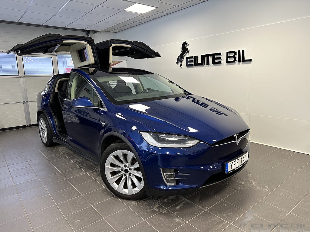 Tesla Model X 90D 525hk FSD/ CCS/ 6-sits/ Köldpkt Bör Ses!