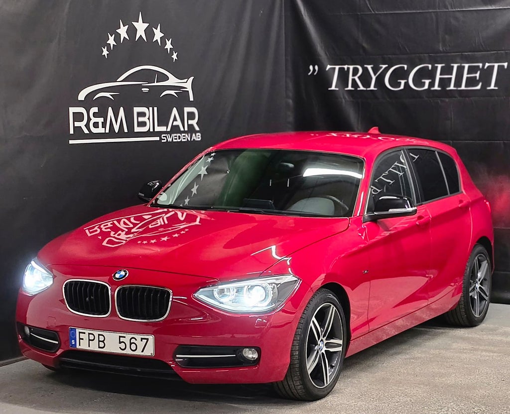 BMW 118d Få-ägare, 143HK, P-sens, Snål, Blå-tand, Ny Serv/Bes!!!