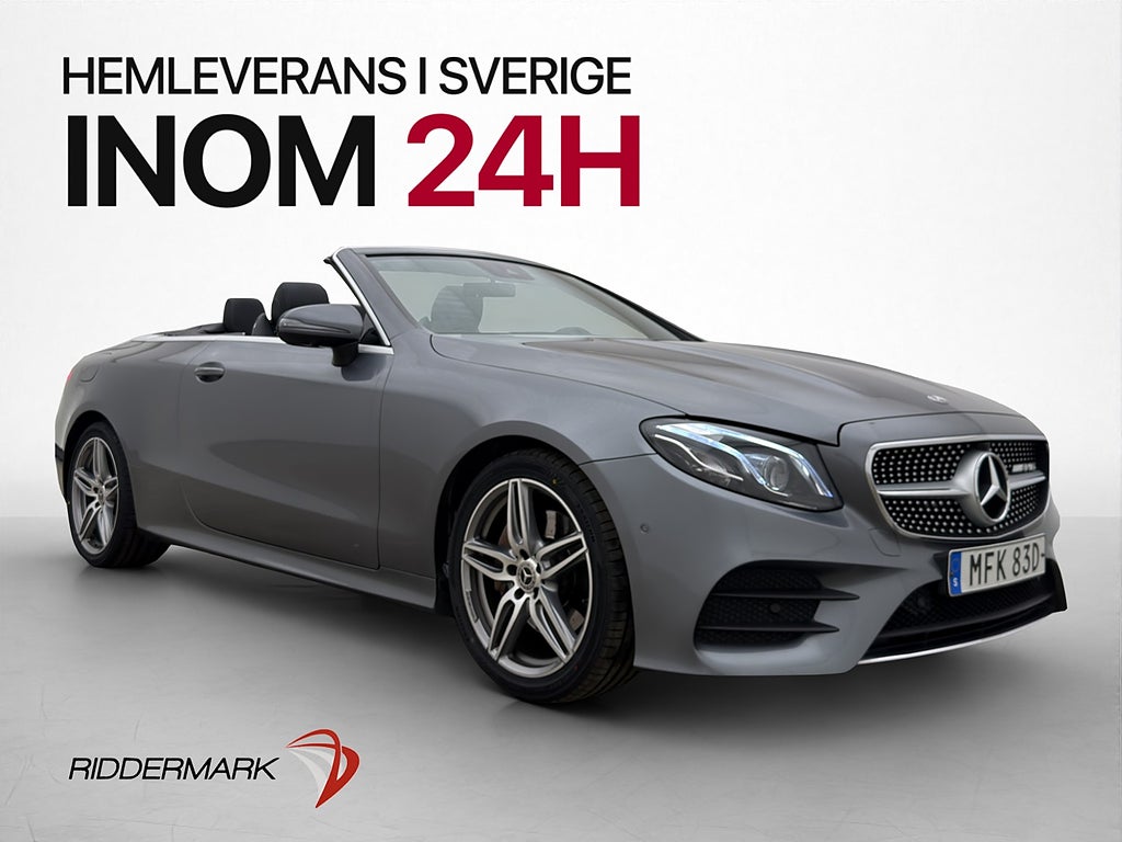Mercedes-Benz E 200 Cabriolet AMG Wide Burmester 360° Skinn