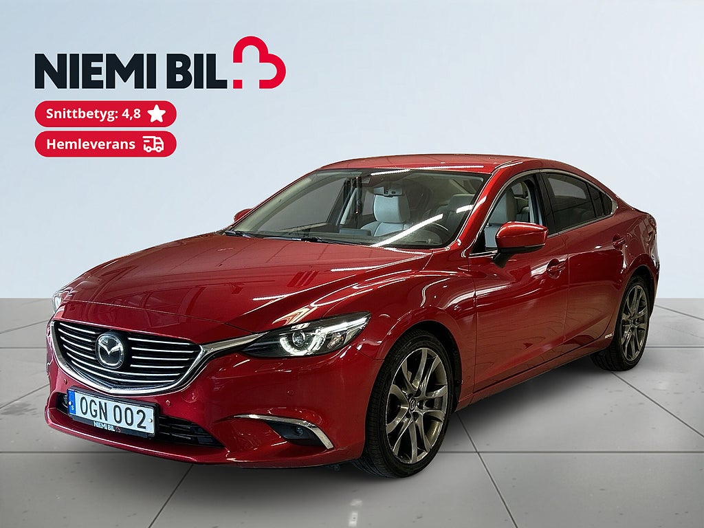 Mazda 6 Sedan 2.2 SKYACTIV-D Optimum Drag Mvärm S&V Bkamera HuD