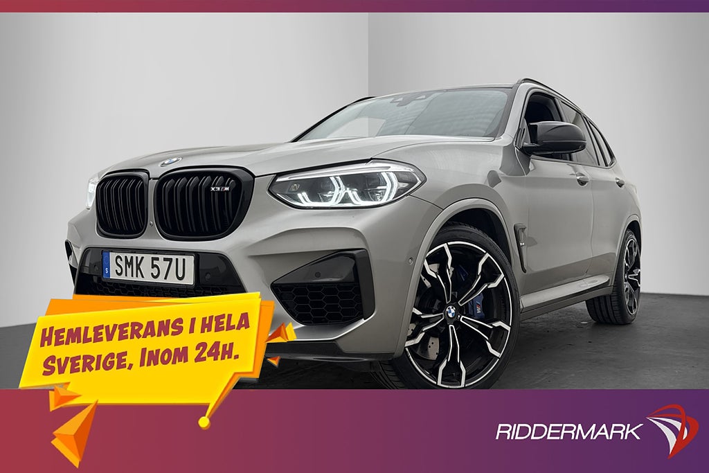 BMW X3 M Competition 510hk Kolfiber H/K HUD 360° Ventilation