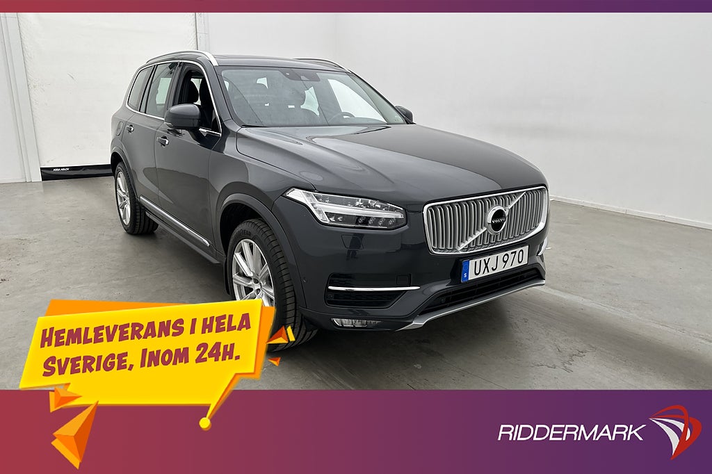 Volvo XC90 D5 AWD Inscription 7-Sits Pano Värmare Skinn Drag