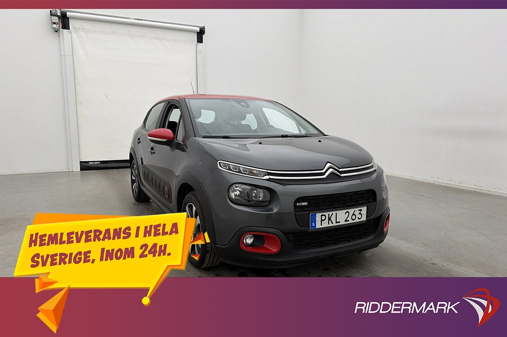 Citroën C3 1.2 PureTech FEEL 110hk Drag Carplay P-Sensorer