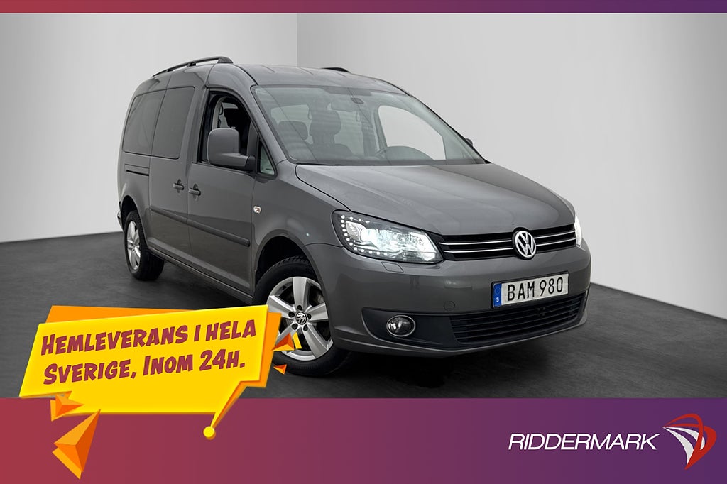 Volkswagen Caddy Maxi Life 2.0TDI 140hk Dragkrok PDC 7-Sits