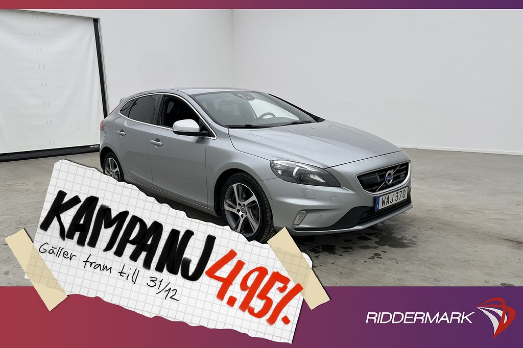 Volvo V40 D4 190hk R-Design VOC Värmare Navi 4,95% Ränta