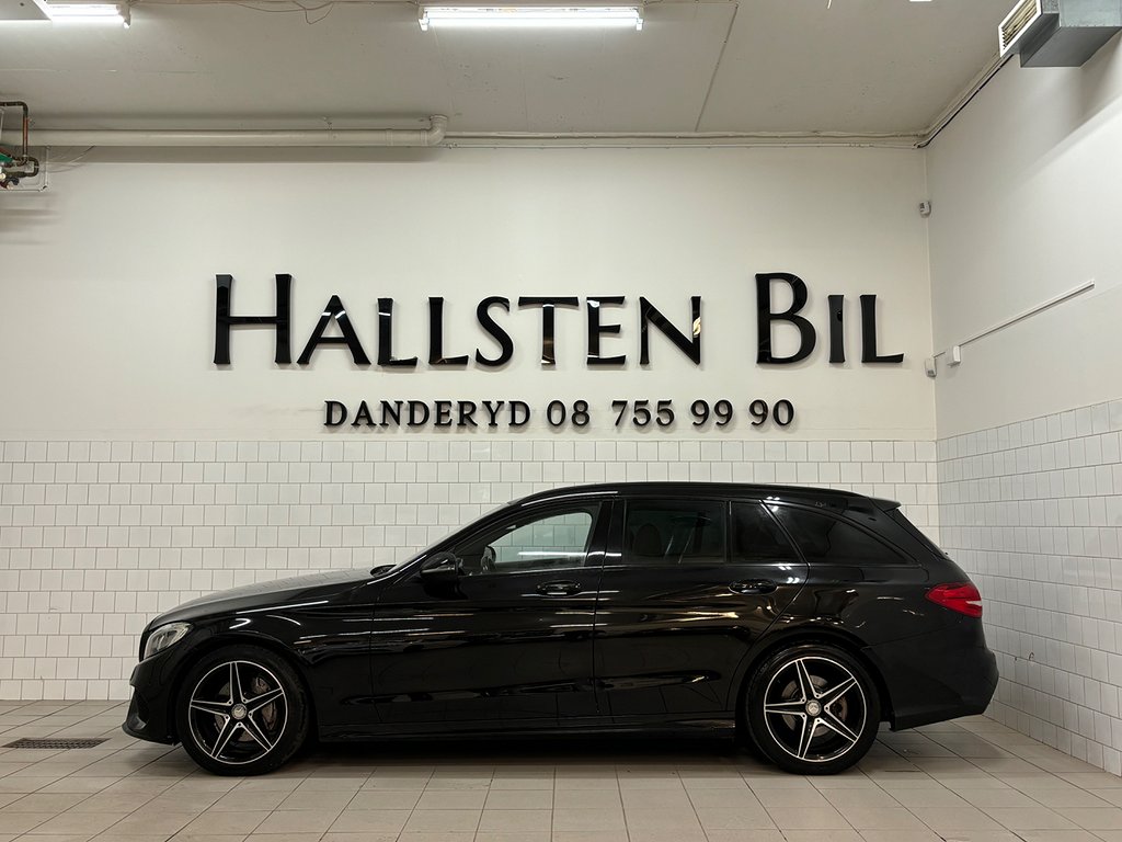 Mercedes-Benz C 220 T d 7G-Tronic AMG Line Drag Skinn Svensksåld