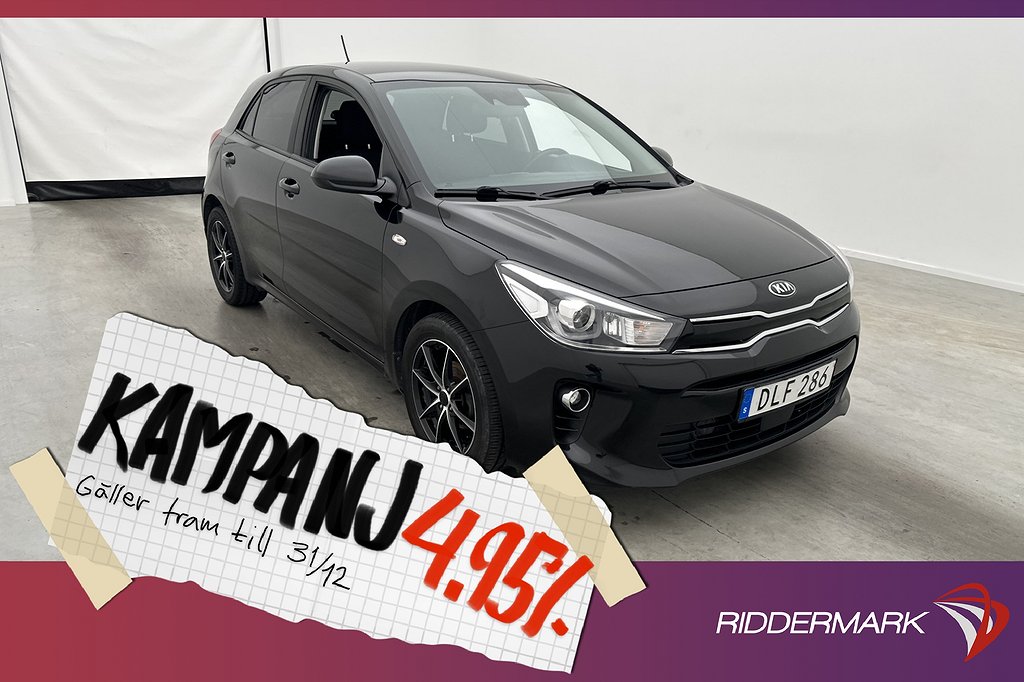 Kia Rio 1.2 CVVT 84hk Advance Plus Kamera CarPl 4,95% Ränta