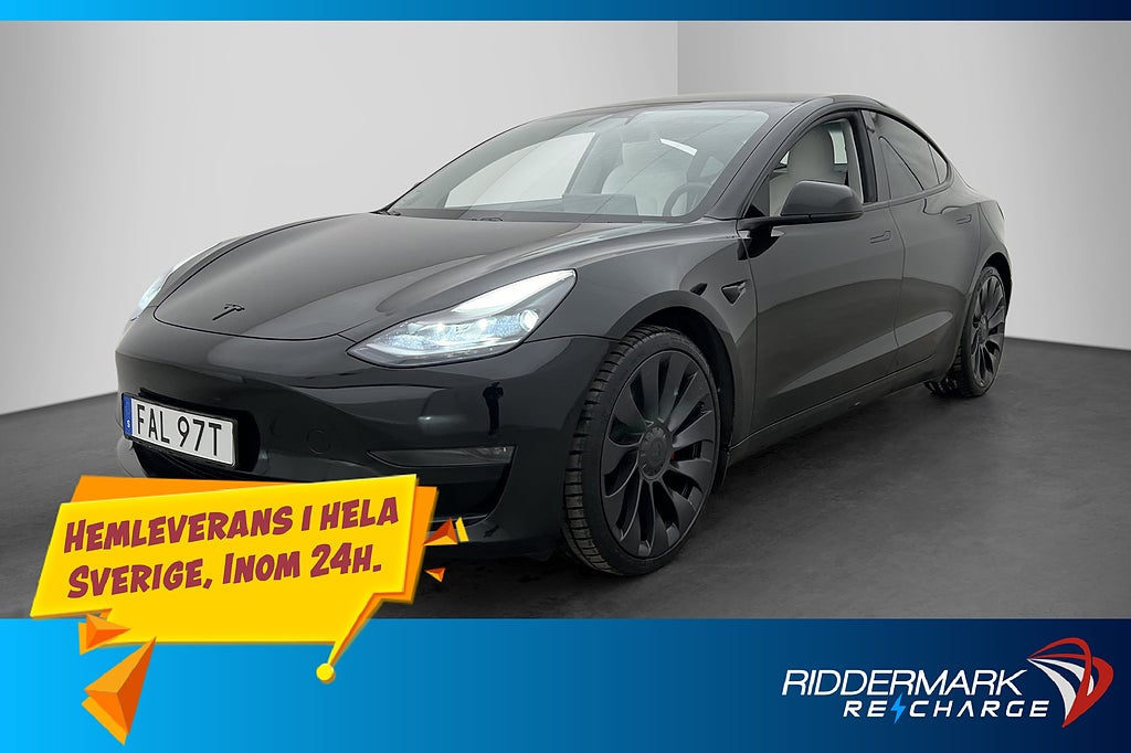Tesla Model 3 Performance AWD Autopilot Pano Svensksåld
