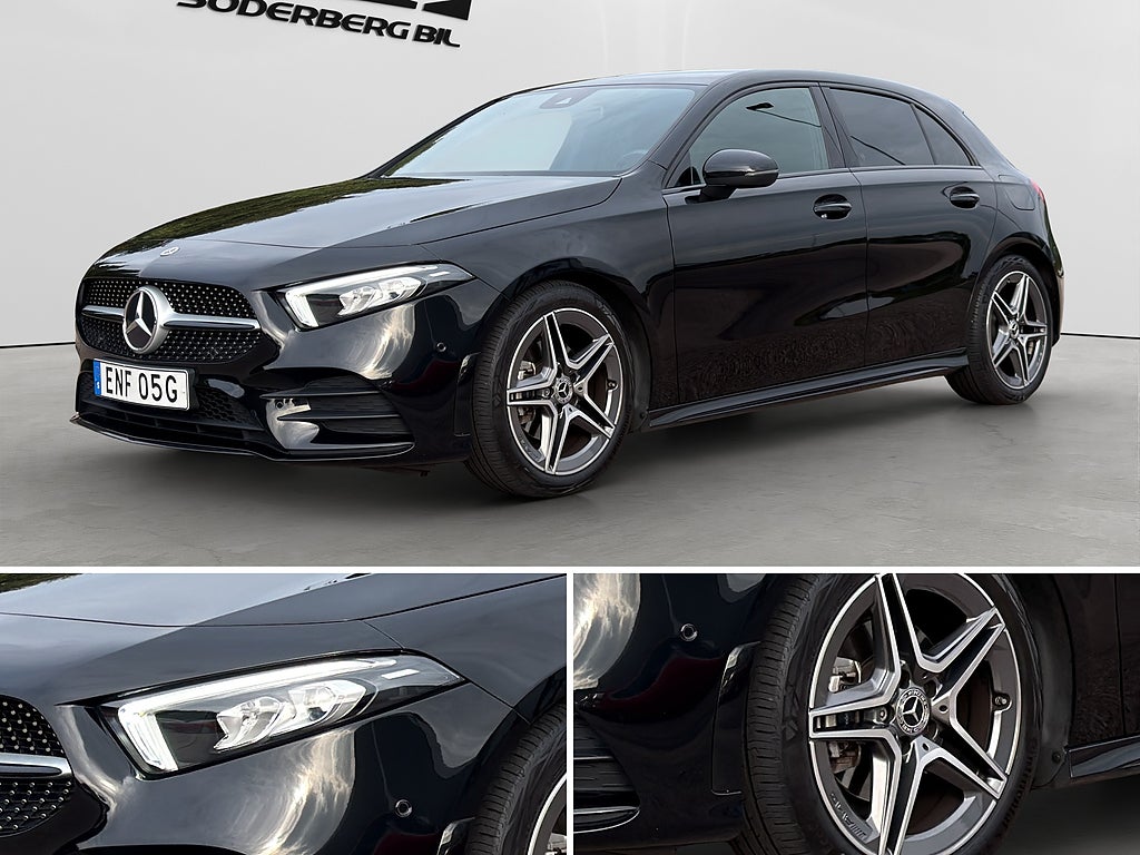 Mercedes-Benz A 200d 150hk AMG Line, W-screen,Navi, B-kam, Nightpackag