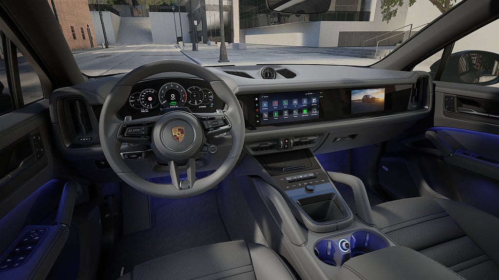 Porsche Cayenne E-Hyb Coupé Black Edition MOMS SportDesign 18-vägs HuD