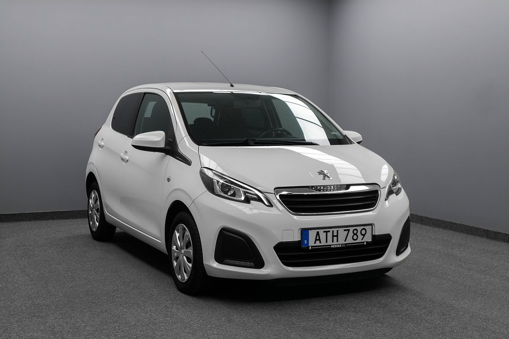 Peugeot 108 5-dörrar 1.0 VTi 69hk 2-brukare Lågmilare Nybes