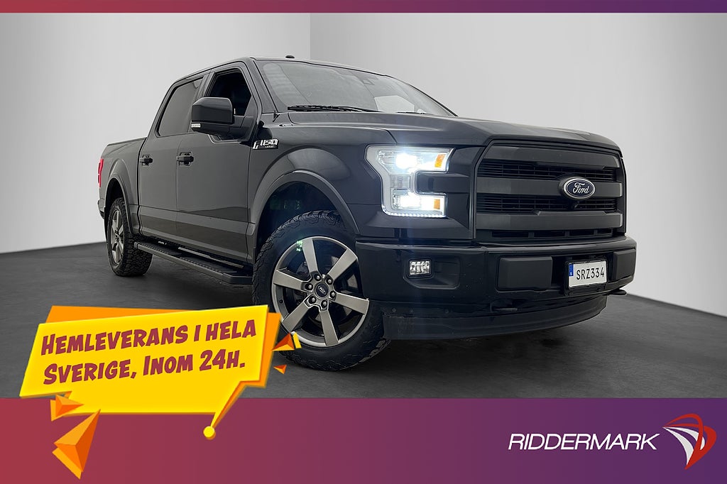 Ford F-150 Lariat Sport V8 Pano SONY CARPLAY Skinn 360°