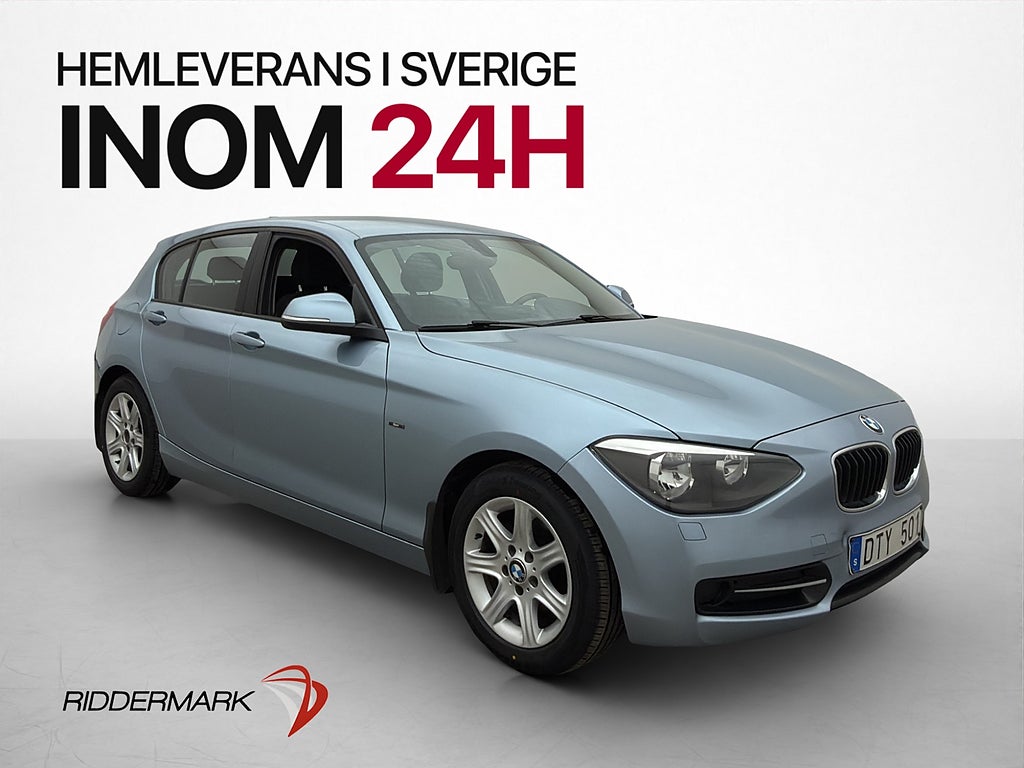 BMW 118d 143hk Sport line Två-Brukare P-Sensorer Farthållare
