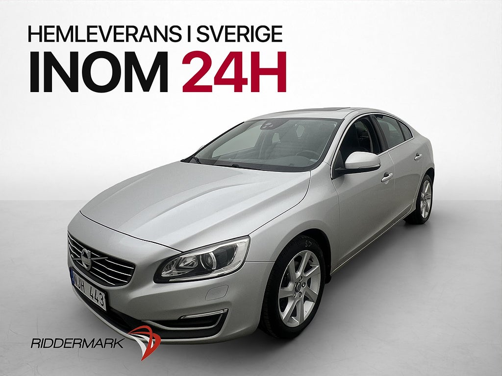 Volvo S60 D4 Summum Taklucka VOC Värmare Skinn BLIS Dragkrok