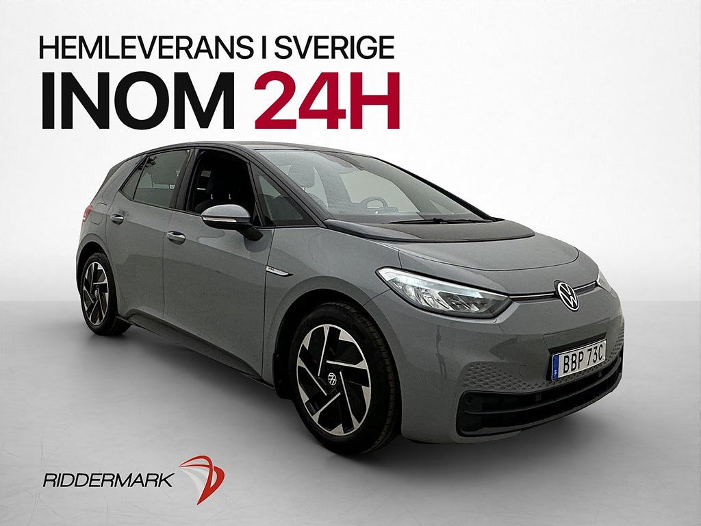 Volkswagen ID.3 Pro 204hk Värmare Dragkrok CarPlay Rattvärme