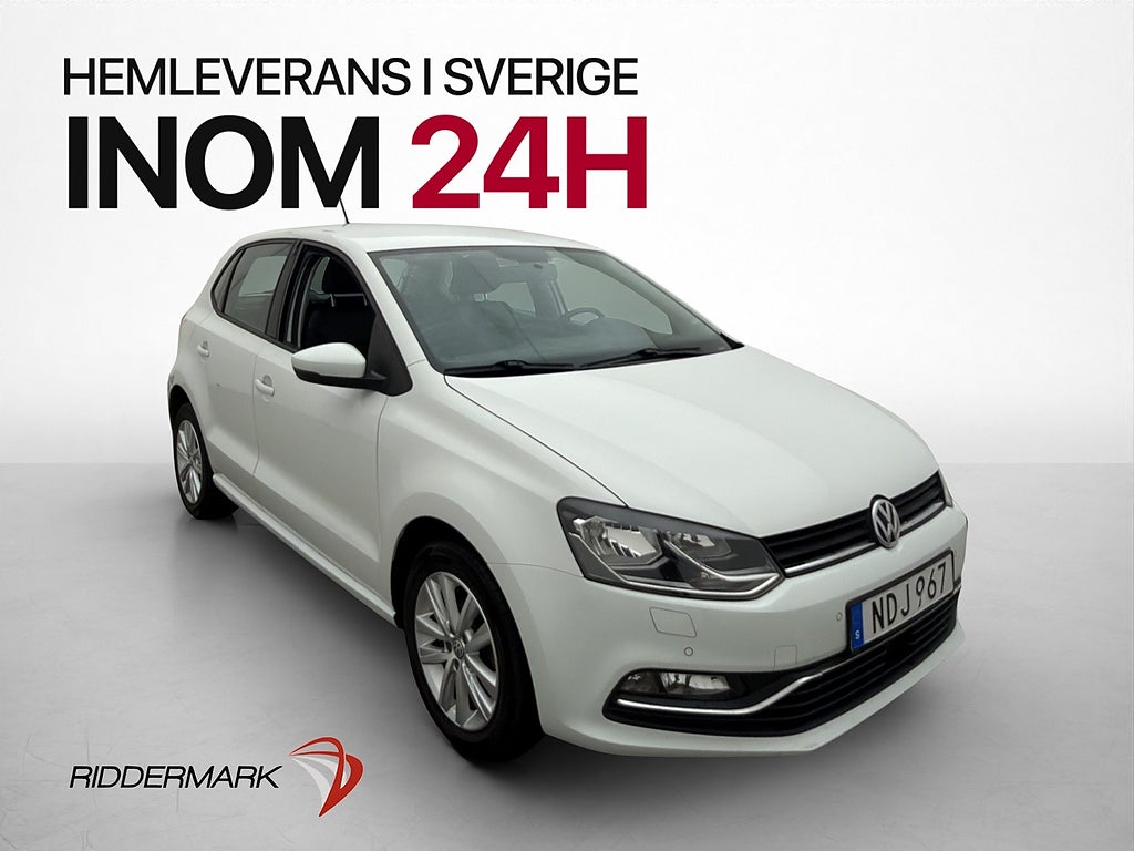 Volkswagen Polo 1.2 TSI 90hk Base M/K Värmare P-Sensorer AC