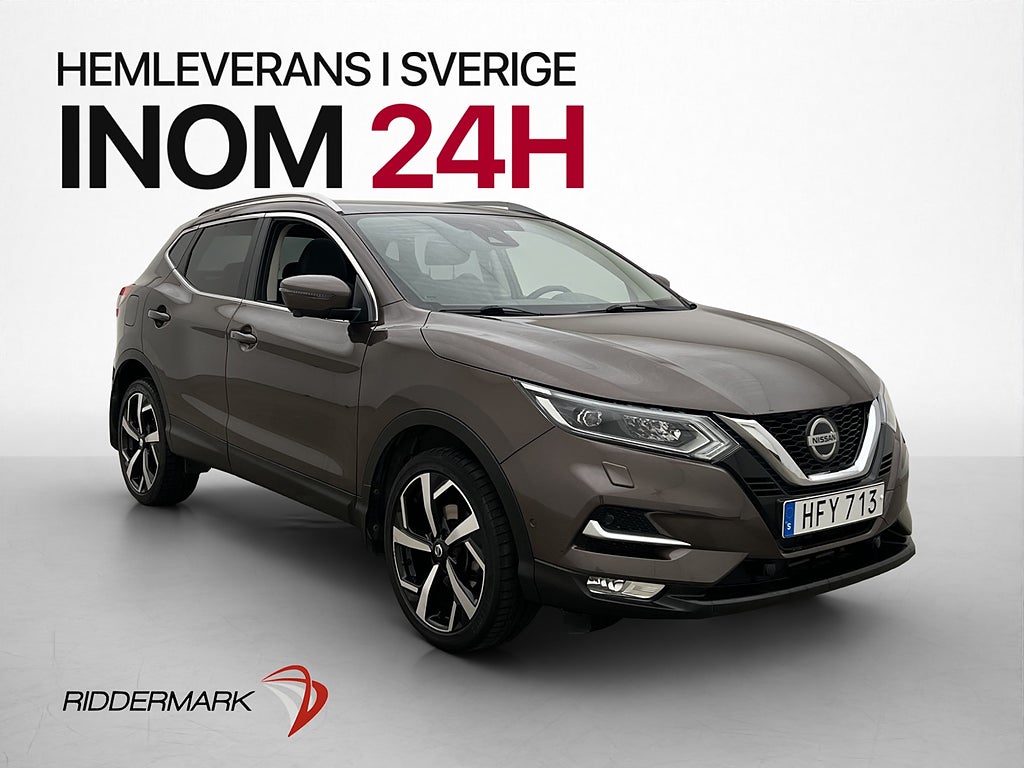 Nissan Qashqai 1.2 115hk Tekna Pano 360 Navi Halvskinn Drag