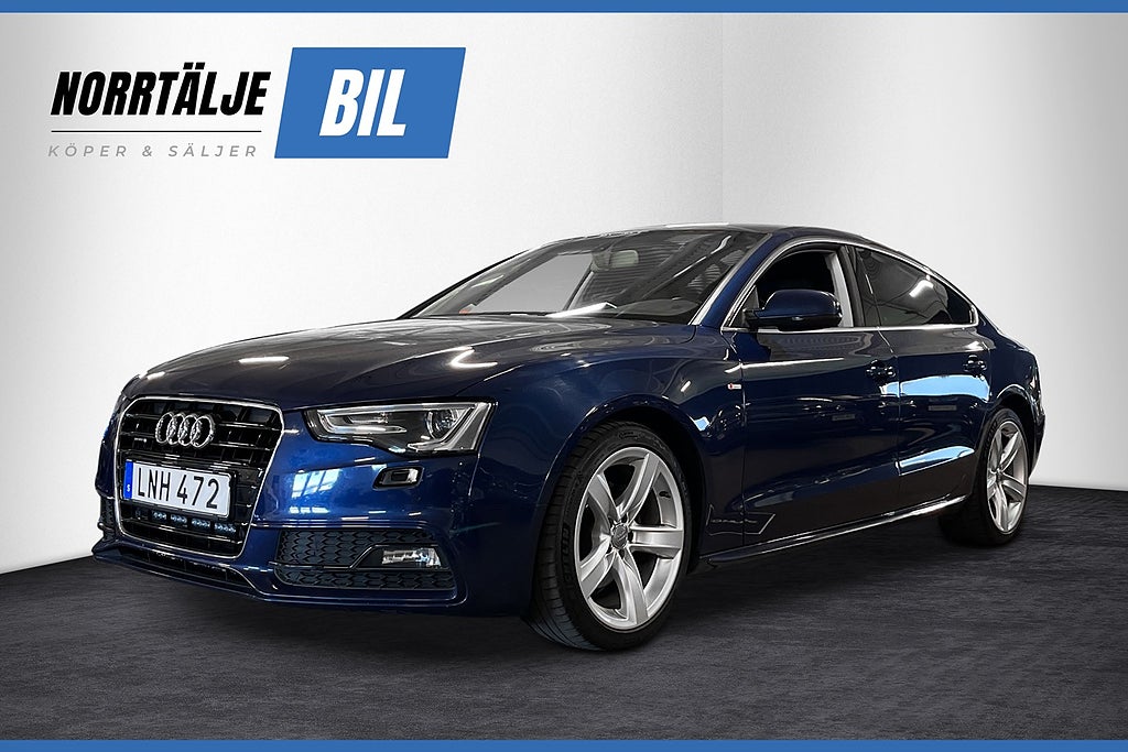 Audi A5 SPORTBACK 2.0 190 HK S-LINE QUATTRO D-VÄRM KAMREM BYTT