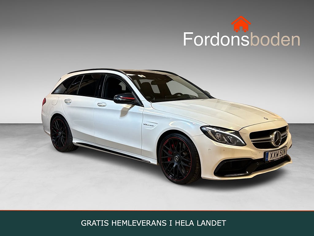 Mercedes-Benz C63 C63 S Edition 1 Pano Skalstolar Burmester HuD 510hk