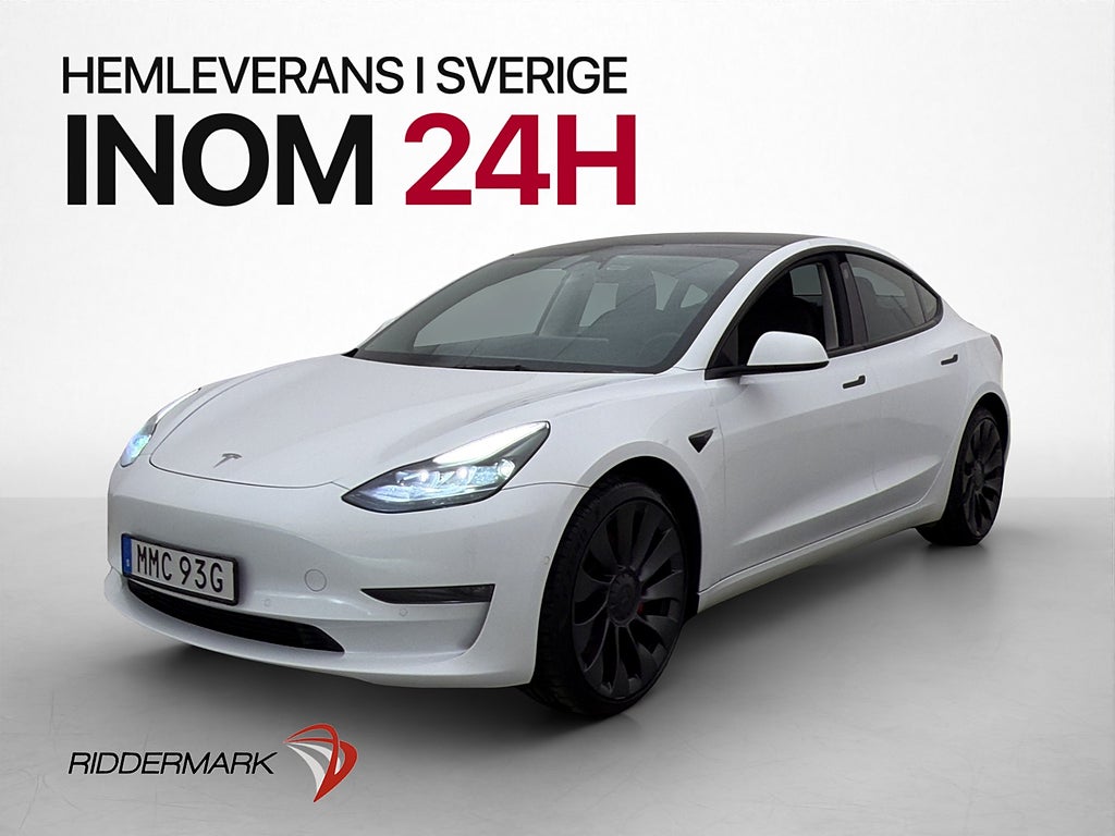 Tesla Model 3 Performance Autopilot MOMS Svensksåld