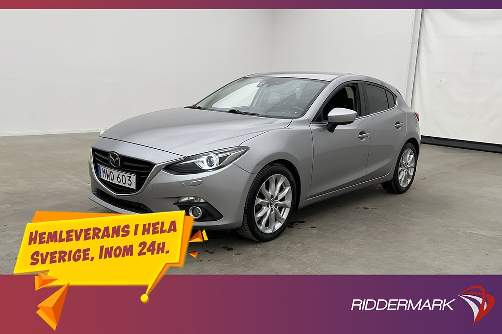 Mazda 3 Sport 150hk Optimum D-Värmare BOSE HUD Navi Drag