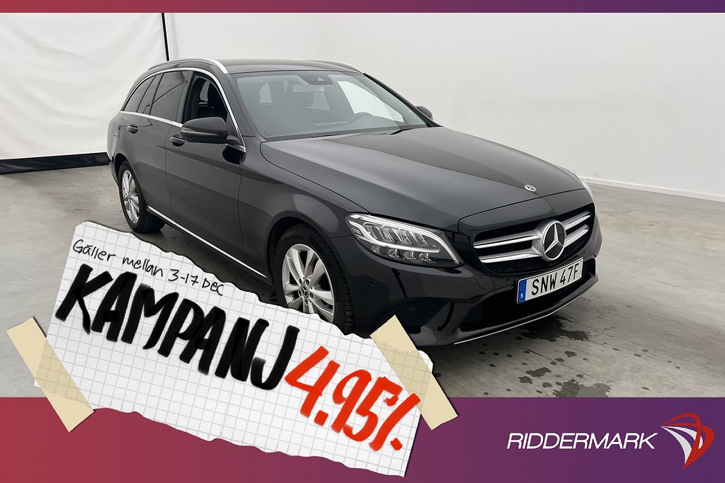 Mercedes-Benz C 200 T d 160hk Navi Drag B-Kamera 4,95% Ränta