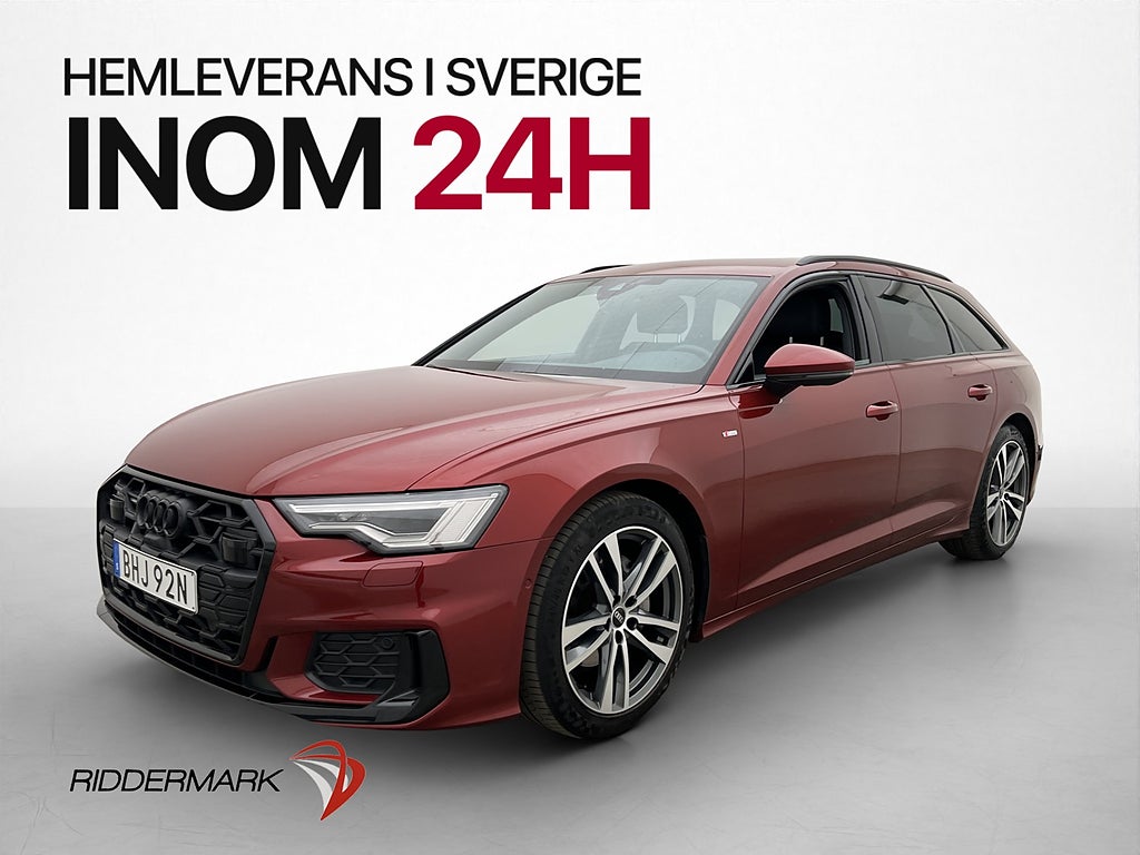 Audi A6 40 TDI Q S line Värmare Drag Cockpit Kamera Skinn