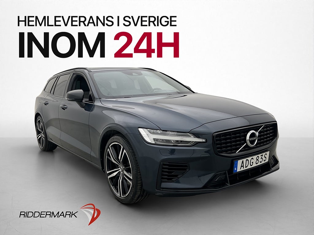 Volvo V60 T6 350hk AWD R-Design Pano H/K Kamera Värmare Drag
