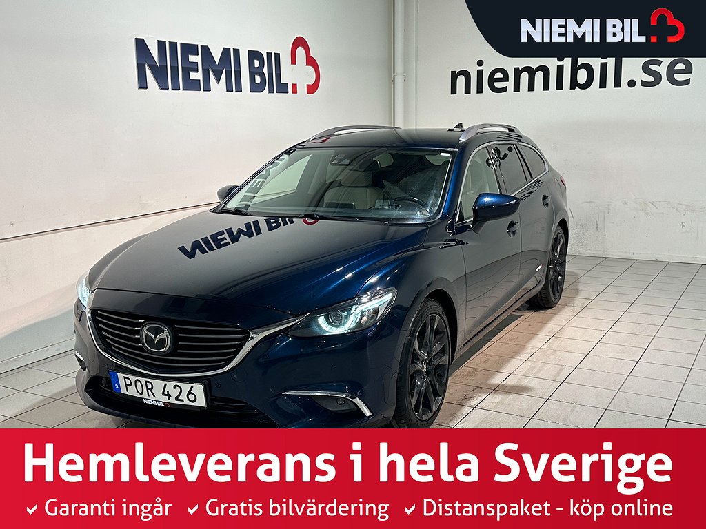 Mazda 6 Wagon 2.2 Optimum Drag Skinn GPS Kamera MoK S/V-hjul