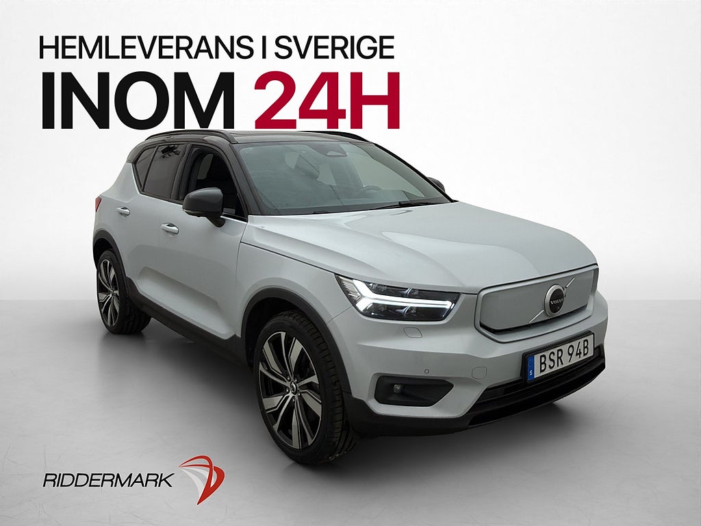 Volvo XC40 P8 408hk AWD Core Pano Värmare H/K Drag 360°