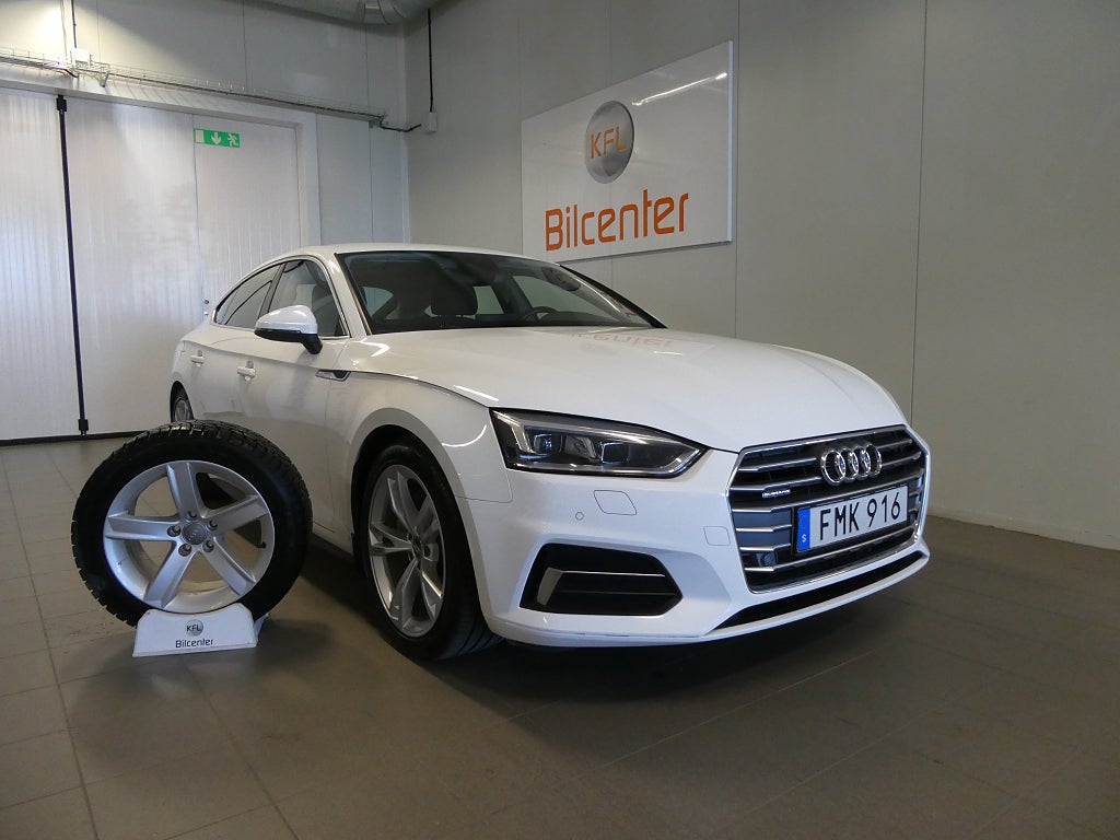 Audi A5 Sportback 2.0 TDI quattro Aut-Drag-Värmare-NYSERVAD-SoV