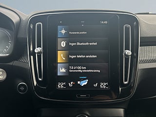 Volvo XC40 Recharge T4 R-Design Drag/360/HuD/SoV-Däck/Rattvärm – bild 15