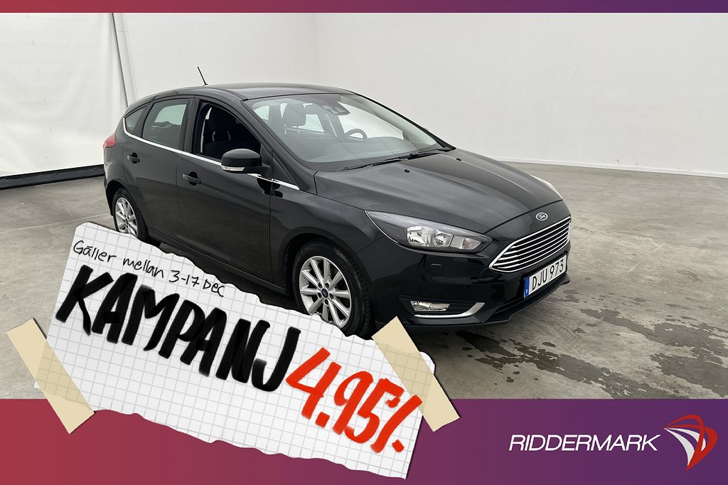 Ford Focus 1.0 125hk Titanium Kamera Navi Rattv 4,95% Ränta