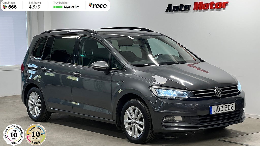 Volkswagen Touran 7-sits 1.4 TSI Automat 150hk Värmare/Drag
